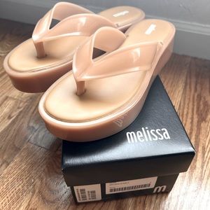 Melissa Beige Platform Flip Flop 8M